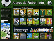 Tablet Screenshot of juegosdefutbol.info